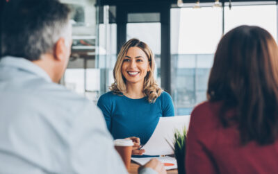 Couple with Insurance agent