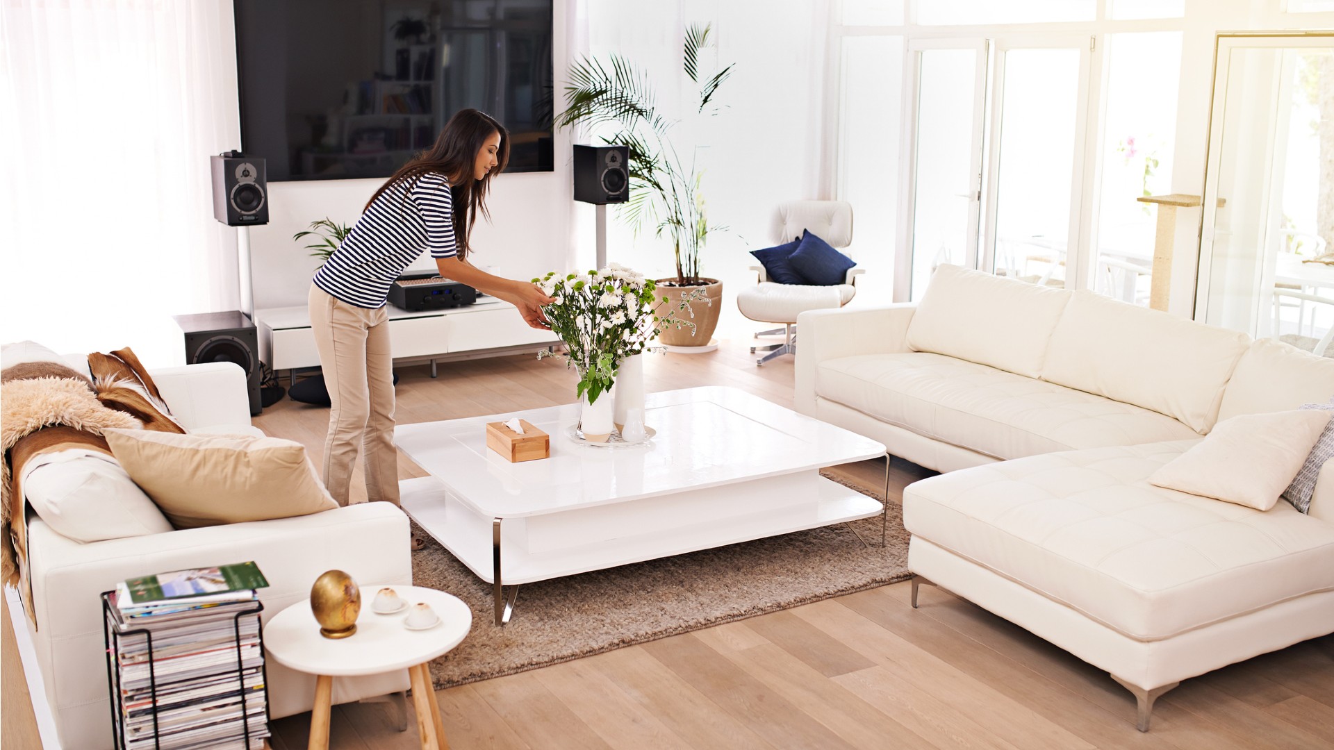 a clean white luxury home interior