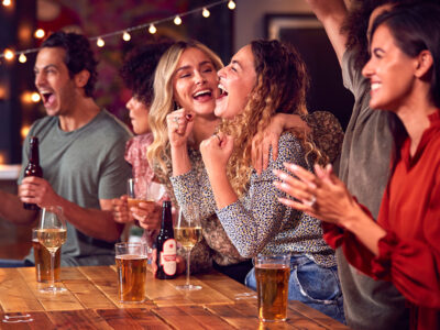 group of friends celebrating