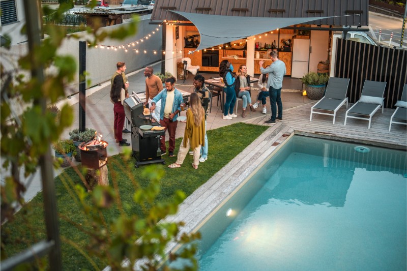 Outdoor Poolside Party